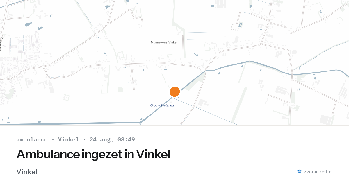 Ambulance ingezet in Vinkel — 24 aug 2026
