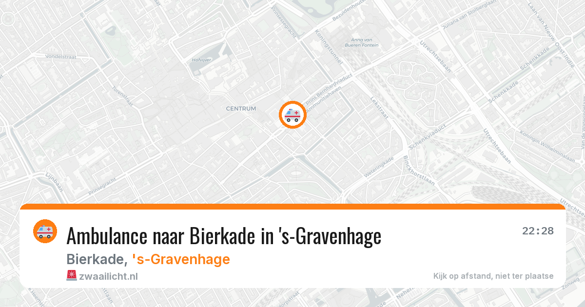 Ambulance naar Bierkade in 's-Gravenhage — 22 mei 2026