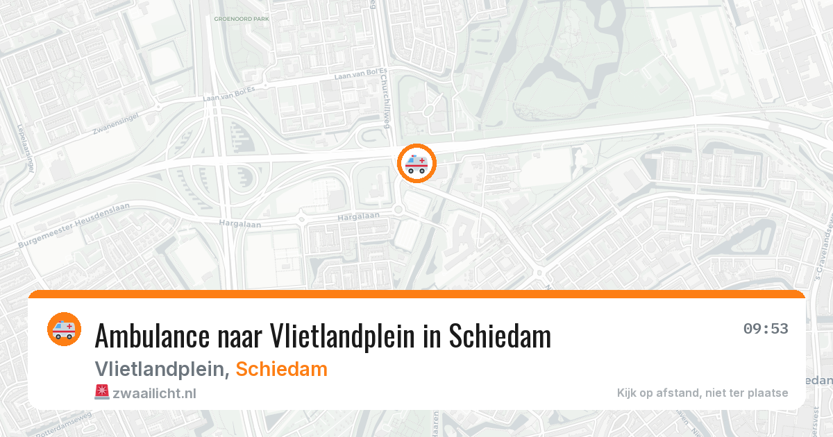 Ambulance naar Vlietlandplein in Schiedam — 13 jul 2026