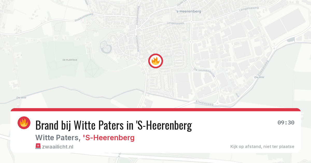 Brand bij Witte Paters in 'S-Heerenberg — 14 jun 2026