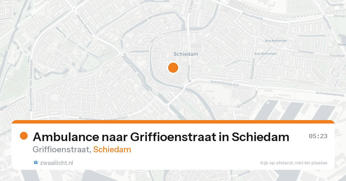 Ambulance naar Griffioenstraat in Schiedam — 22 aug 2026
