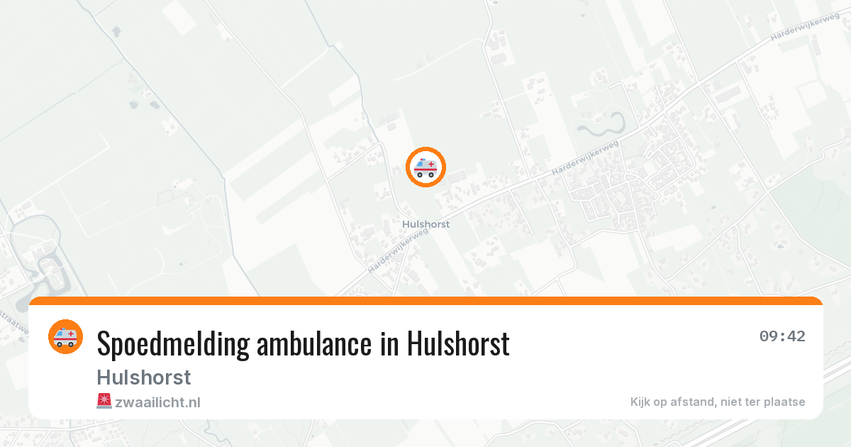 Spoedmelding ambulance in Hulshorst — 7 aug 2026