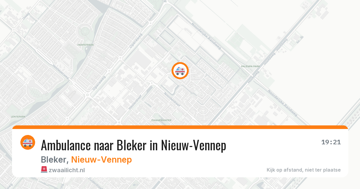 Ambulance naar Bleker in Nieuw-Vennep — 12 aug 2026