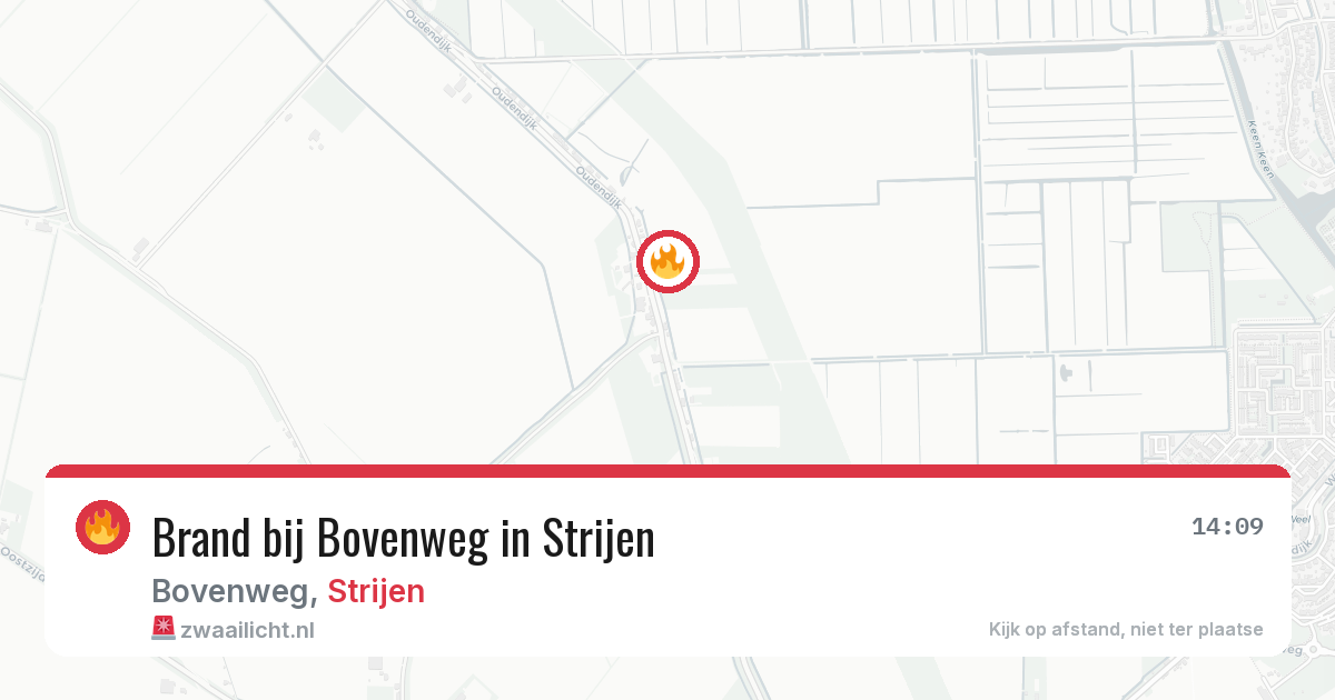 Brand bij Bovenweg in Strijen — 9 jul 2026