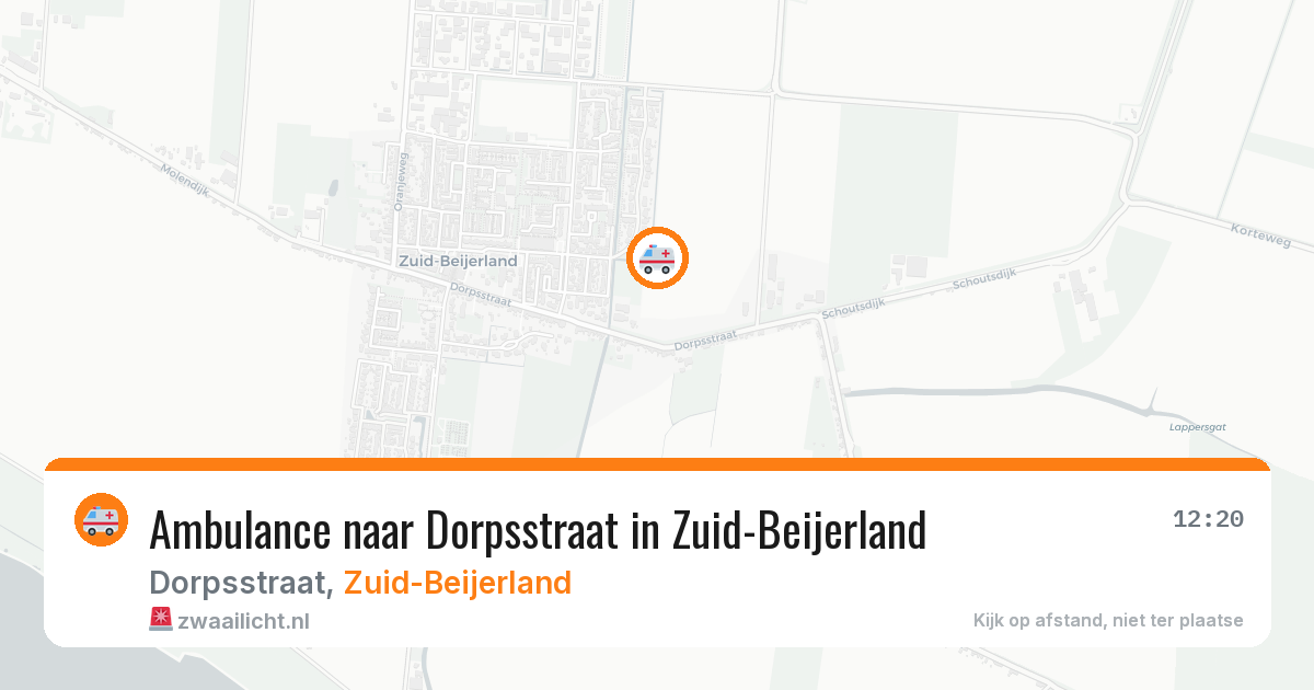 Ambulance naar Dorpsstraat in Zuid-Beijerland — 1 jun 2026