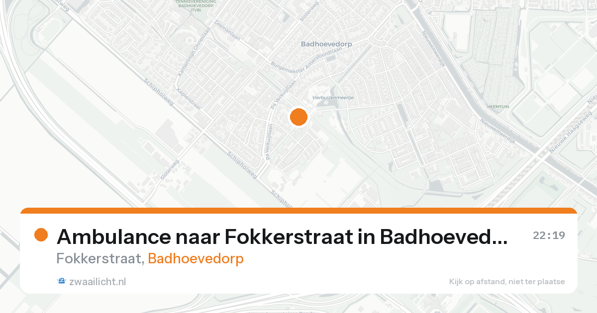 Ambulance naar Fokkerstraat in Badhoevedorp — 7 feb 2026