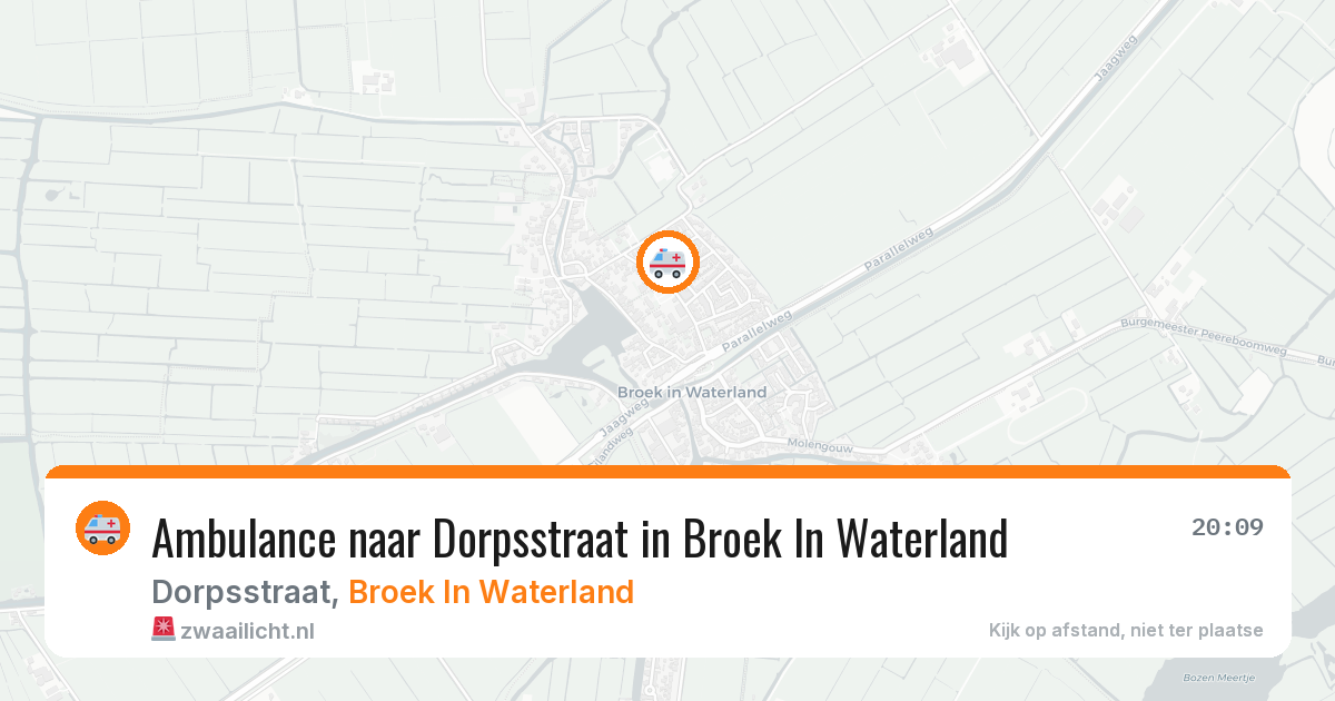 Ambulance naar Dorpsstraat in Broek In Waterland — 24 jun 2026