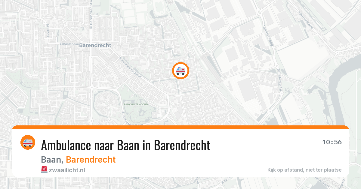 Ambulance naar Baan in Barendrecht — 22 mrt 2026
