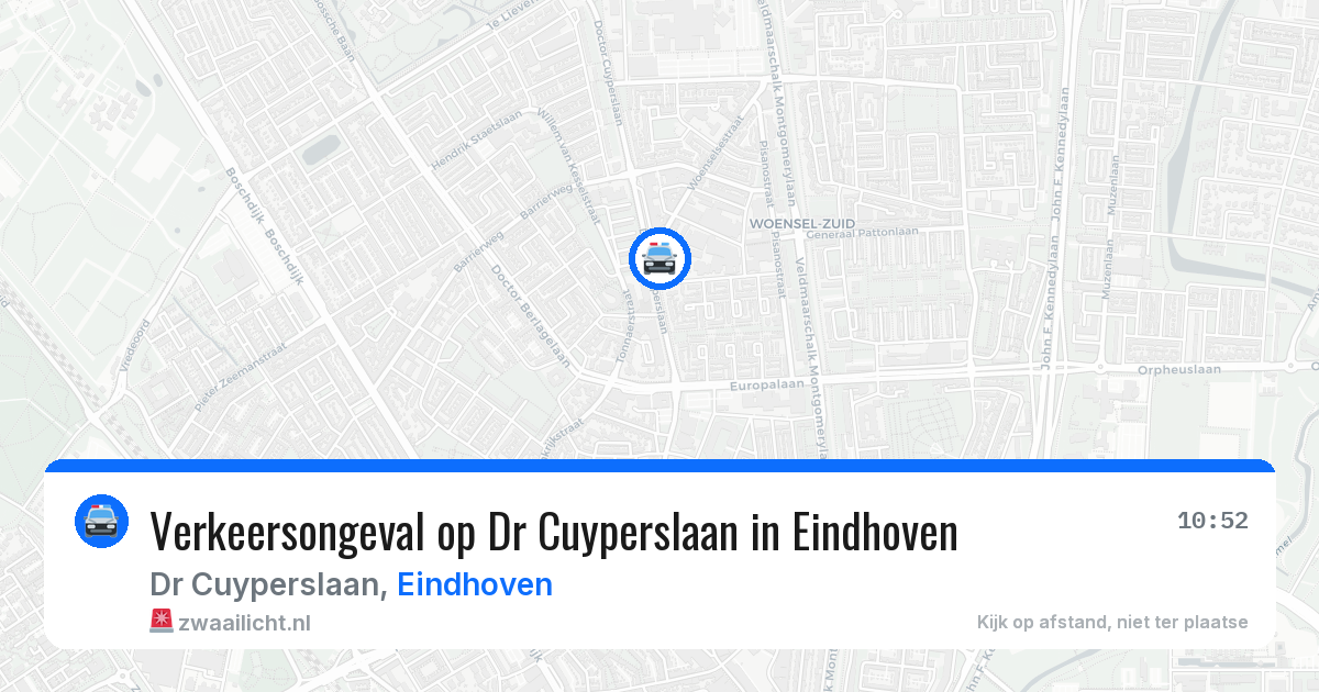 Verkeersongeval op Dr Cuyperslaan in Eindhoven — 10 feb 2026