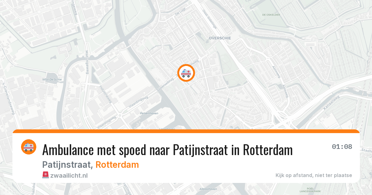 Ambulance met spoed naar Patijnstraat in Rotterdam — 5 mei 2026