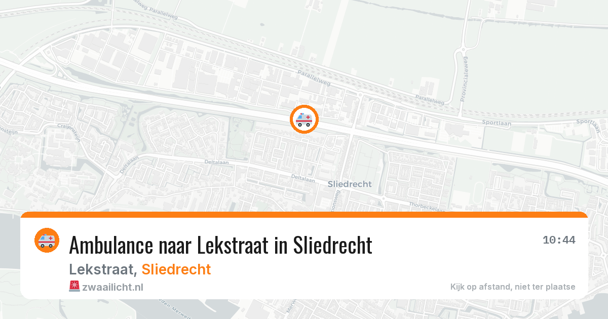 Ambulance naar Lekstraat in Sliedrecht — 3 jul 2026