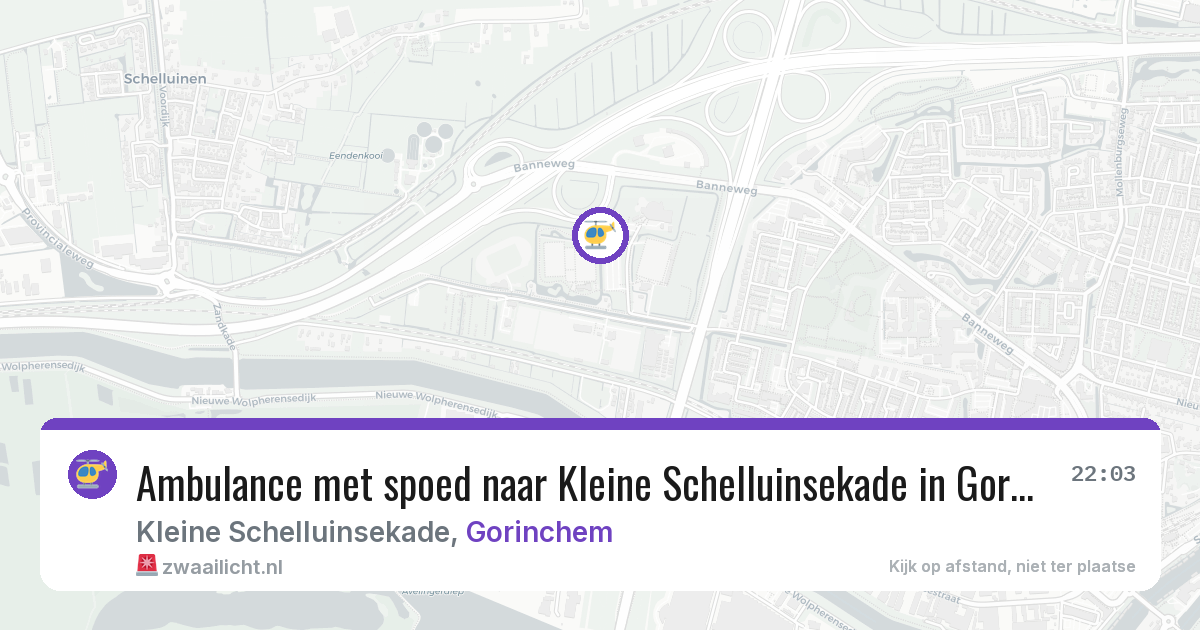 Ambulance met spoed naar Kleine Schelluinsekade in Gorinchem — 24 jun 2026