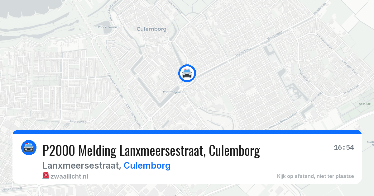P2000 Melding Lanxmeersestraat, Culemborg — 22 jun 2026