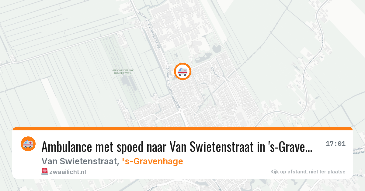 Ambulance met spoed naar Van Swietenstraat in 's-Gravenhage — 7 mrt 2026