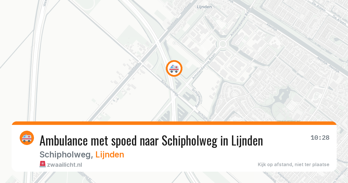 Ambulance met spoed naar Schipholweg in Lijnden — 6 jul 2026