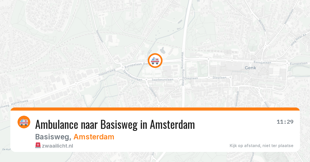 Ambulance naar Basisweg in Amsterdam — 16 mrt 2026