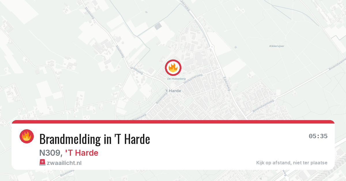 Brandmelding in 'T Harde — 28 jun 2026