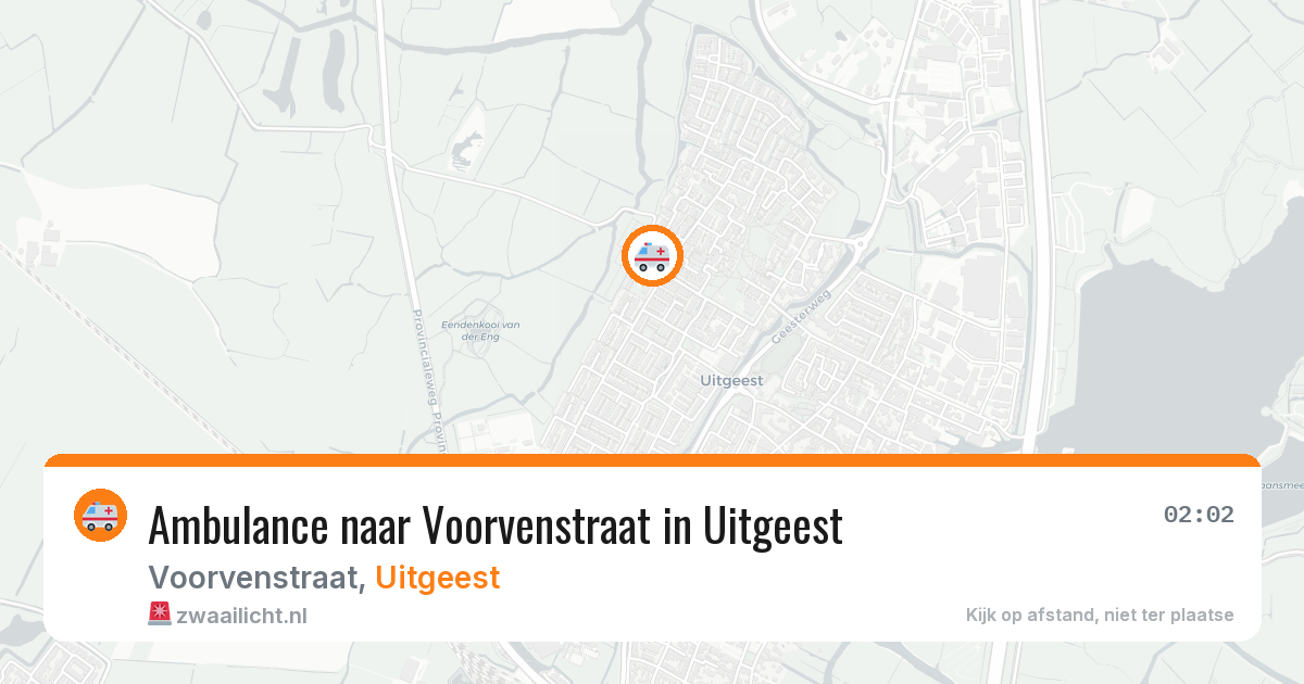 Ambulance naar Voorvenstraat in Uitgeest — 31 mei 2026