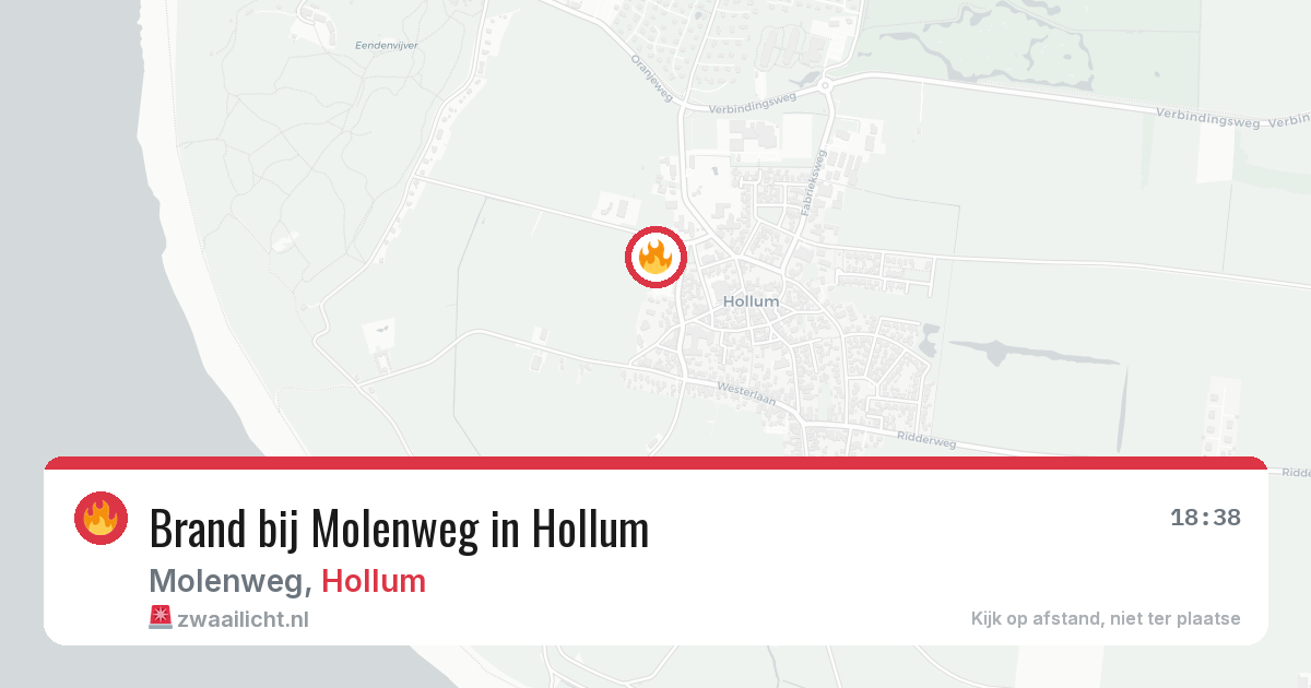 Brand bij Molenweg in Hollum — 29 jul 2026