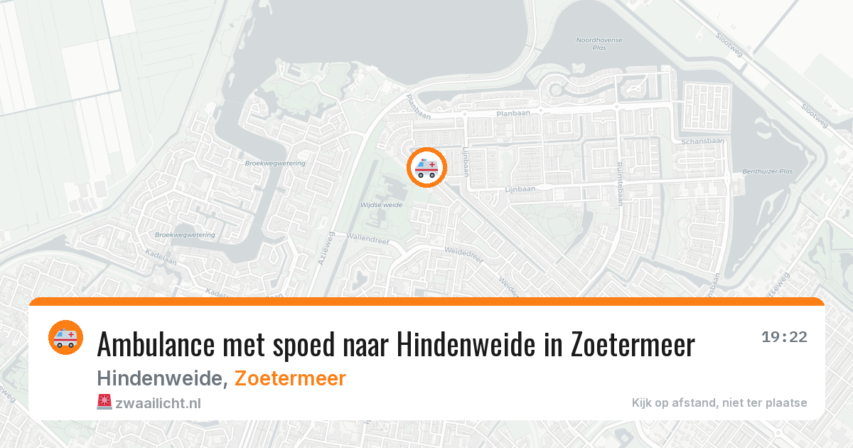 Ambulance met spoed naar Hindenweide in Zoetermeer — 27 jun 2026