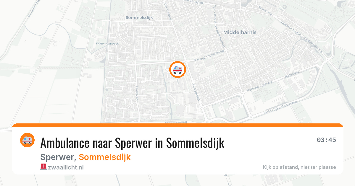 Ambulance naar Sperwer in Sommelsdijk — 15 mrt 2026