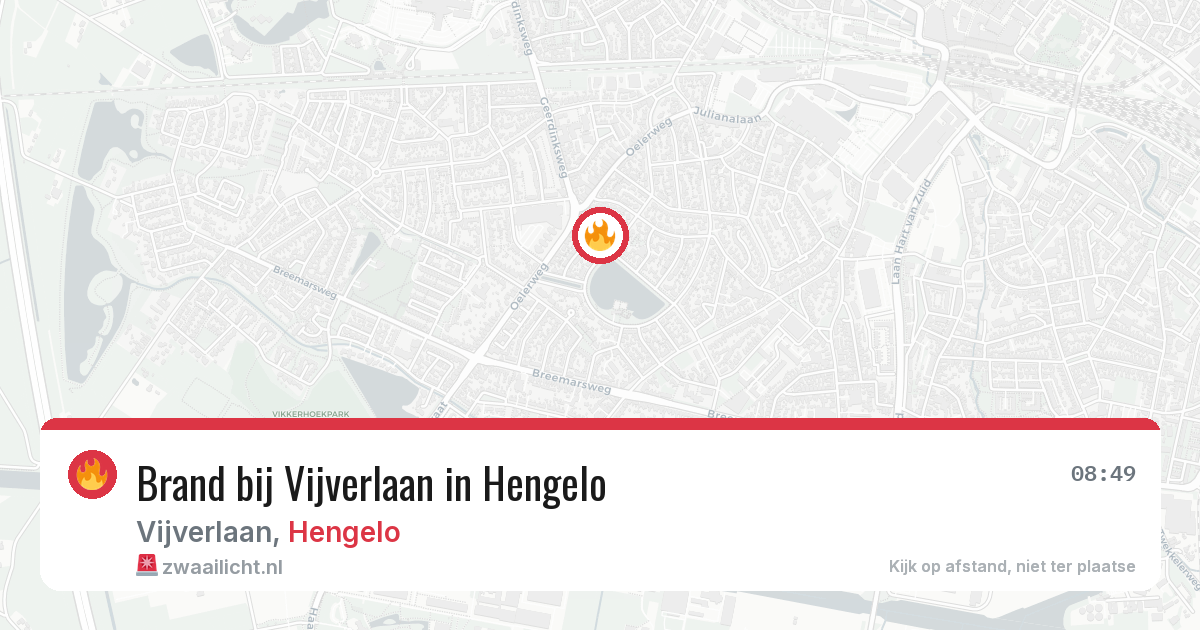 Brand bij Vijverlaan in Hengelo — 20 jun 2026