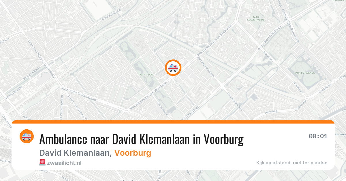Ambulance naar David Klemanlaan in Voorburg — 11 aug 2026