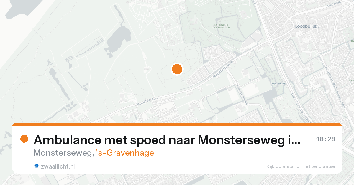 Ambulance met spoed naar Monsterseweg in 's-Gravenhage — 22 aug 2026
