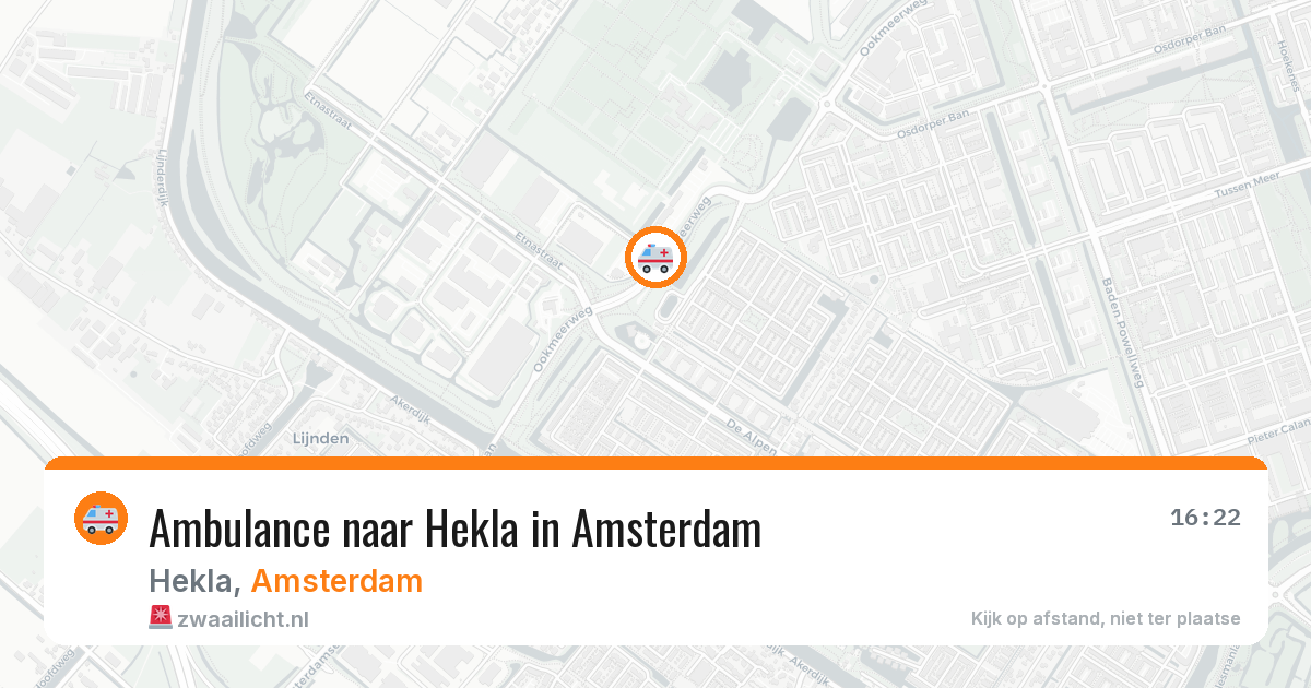 Ambulance naar Hekla in Amsterdam — 19 jun 2026