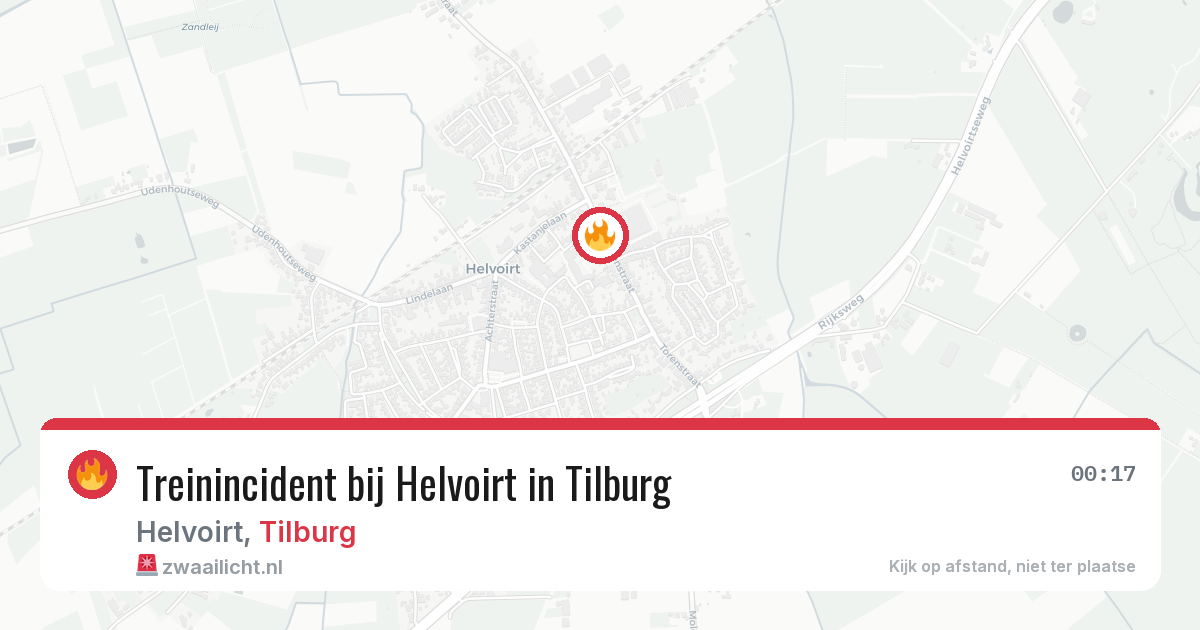 Treinincident bij Helvoirt in Tilburg — 2 aug 2026
