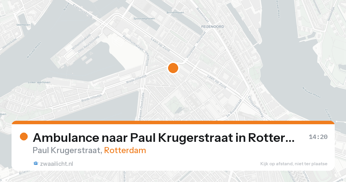 Ambulance naar Paul Krugerstraat in Rotterdam — 24 aug 2026