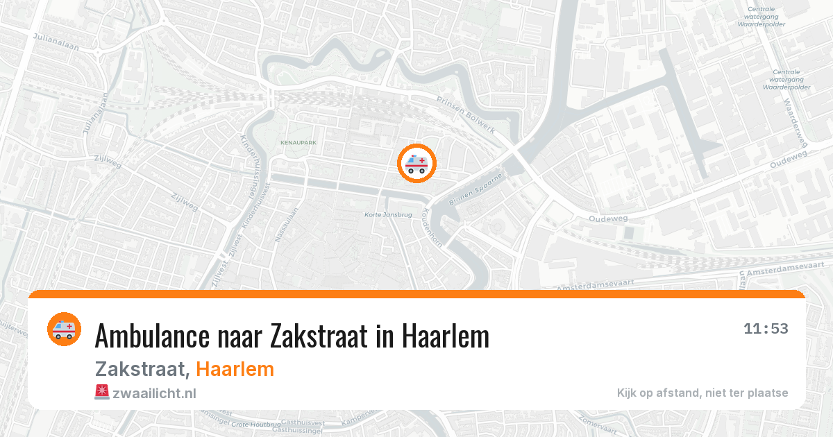 Ambulance naar Zakstraat in Haarlem — 15 jun 2026