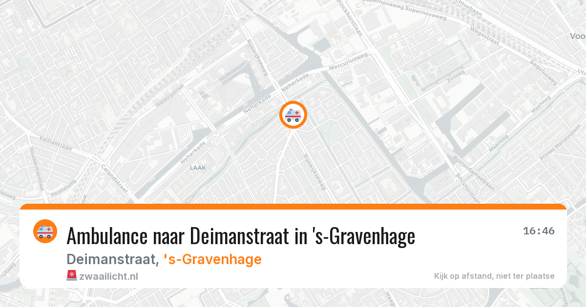 Ambulance naar Deimanstraat in 's-Gravenhage — 6 mei 2026