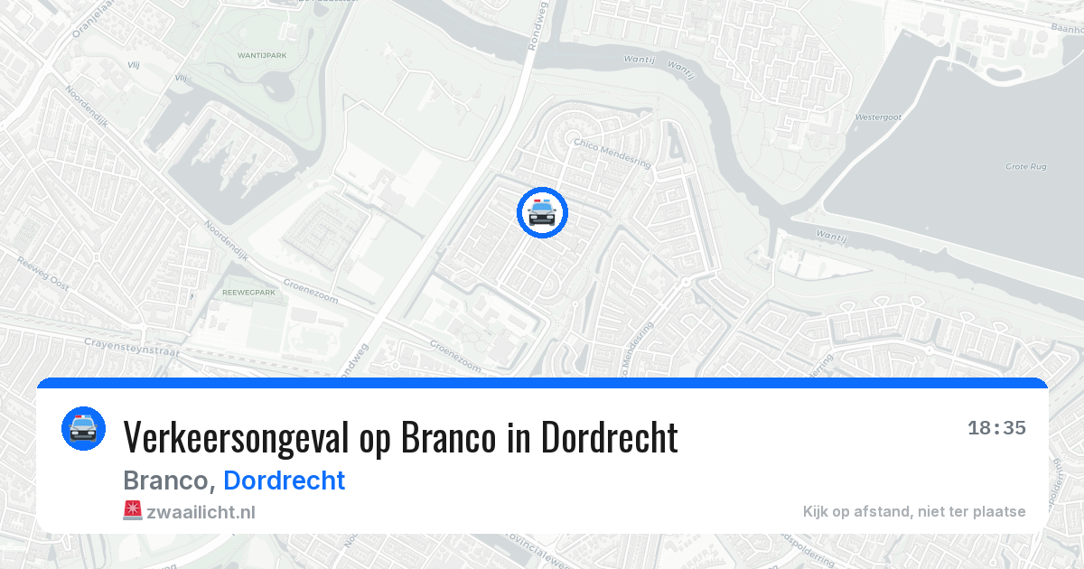 Verkeersongeval op Branco in Dordrecht — 21 jun 2026