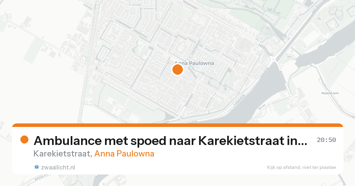 Ambulance met spoed naar Karekietstraat in Anna Paulowna — 15 aug 2026