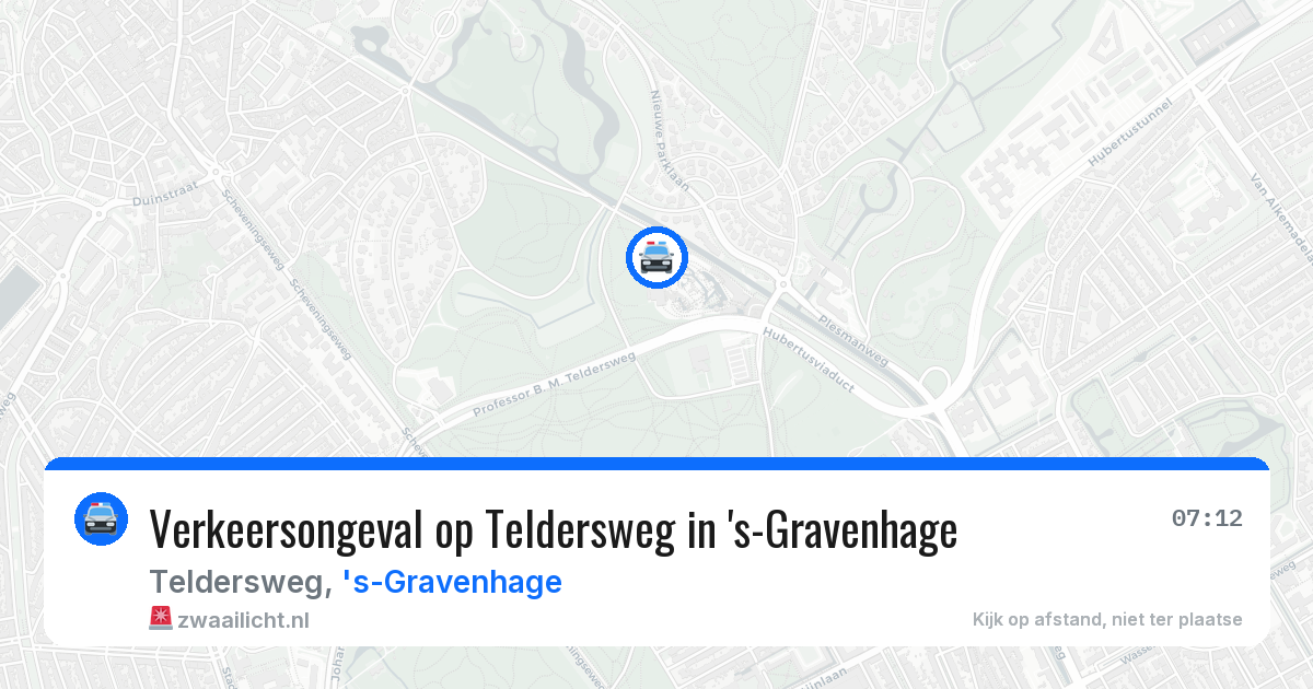 Verkeersongeval op Teldersweg in 's-Gravenhage — 29 apr 2026