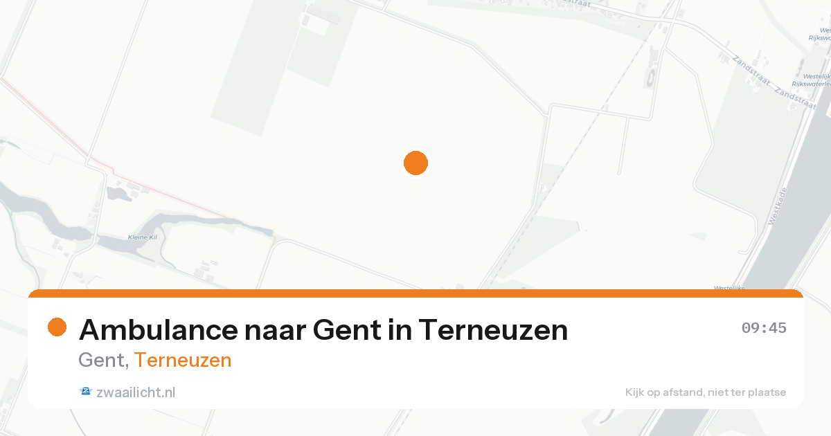 Ambulance naar Gent in Terneuzen — 15 aug 2026