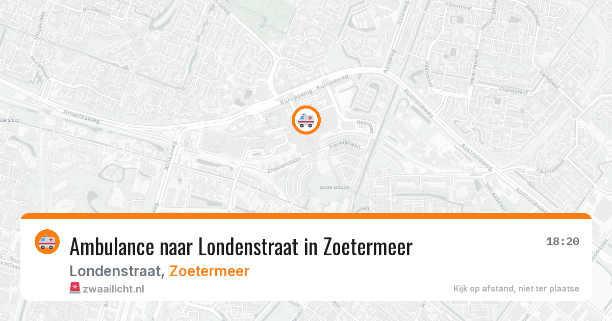 Ambulance naar Londenstraat in Zoetermeer — 30 mei 2026