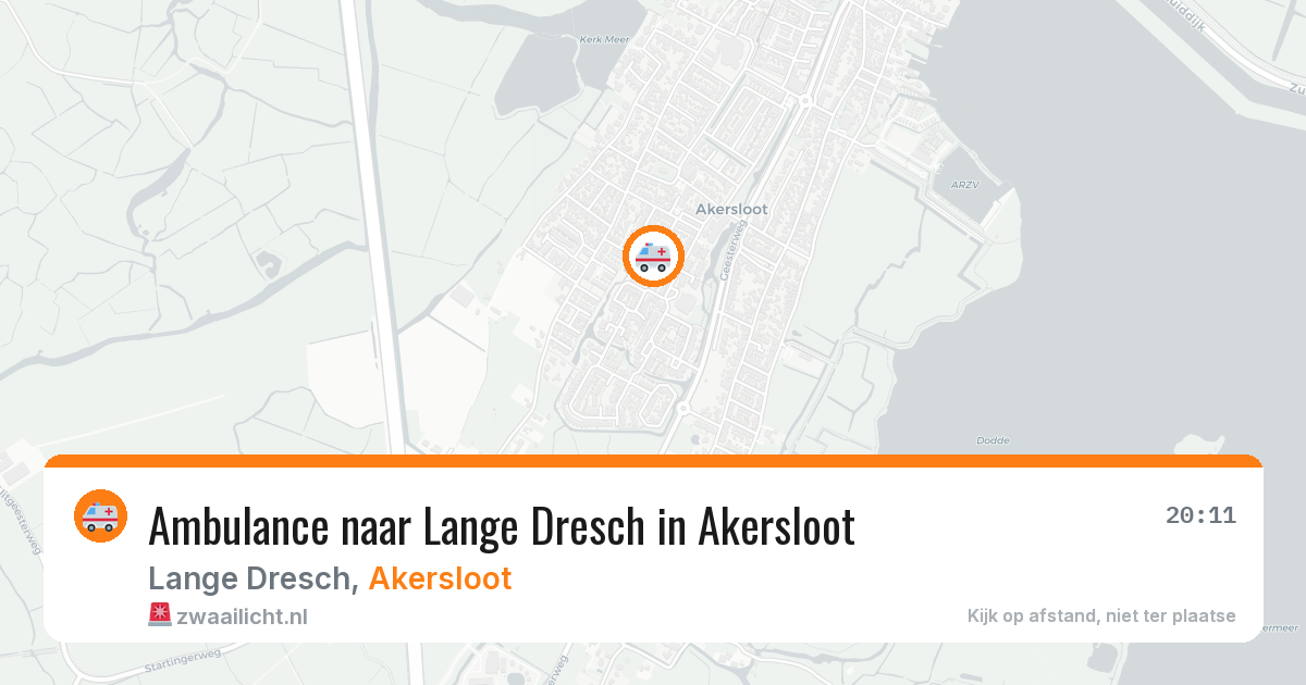 Ambulance naar Lange Dresch in Akersloot — 1 aug 2026