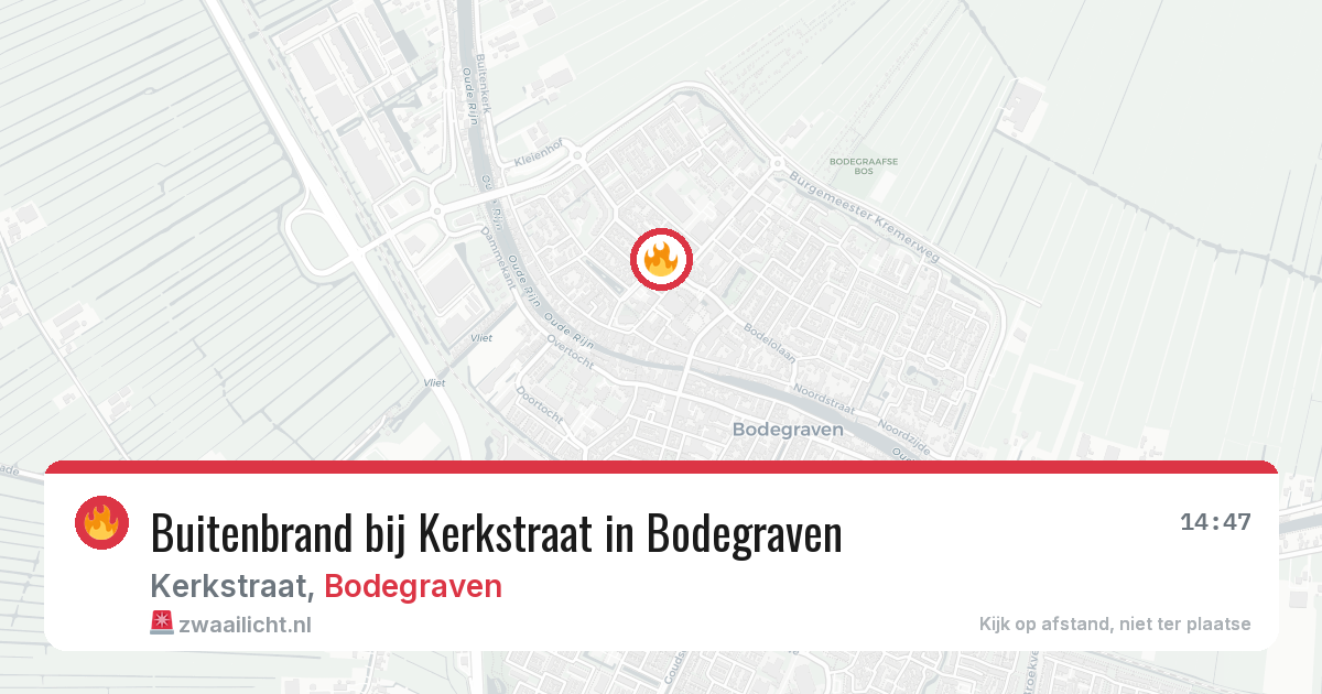 Buitenbrand bij Kerkstraat in Bodegraven — 8 aug 2026