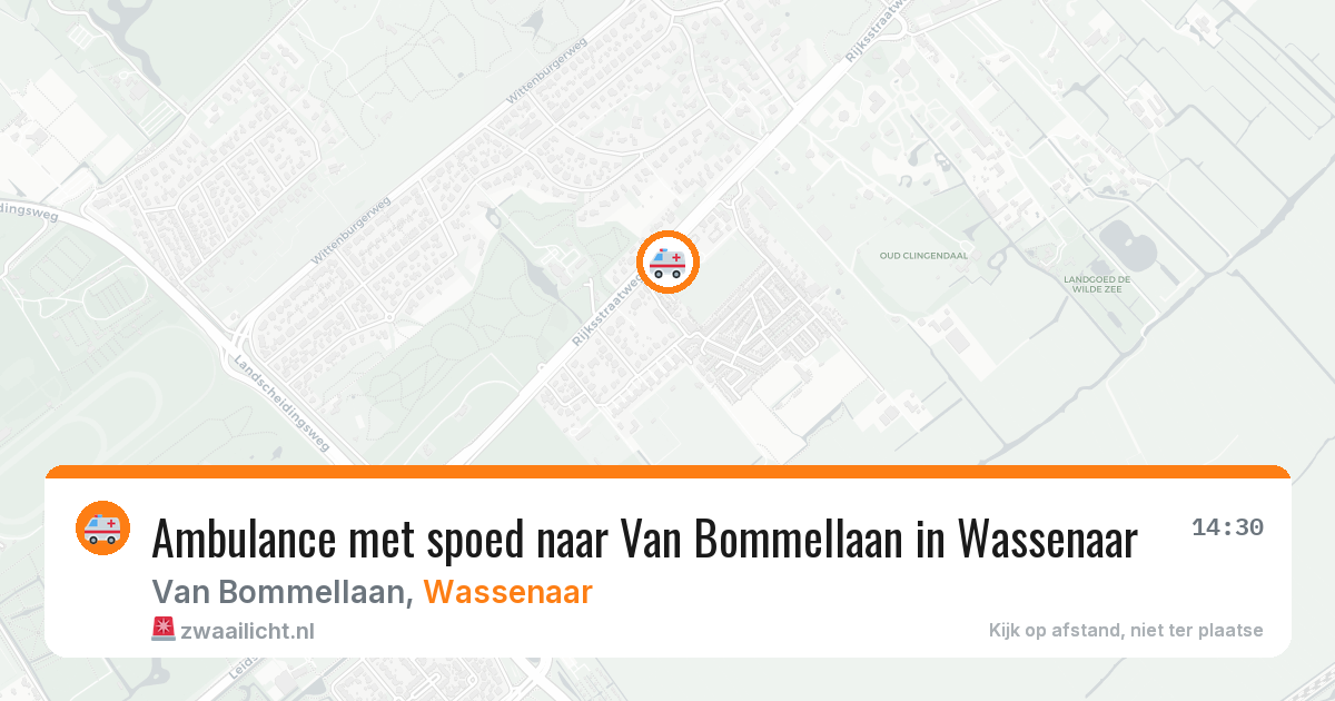 Ambulance met spoed naar Van Bommellaan in Wassenaar — 11 apr 2026