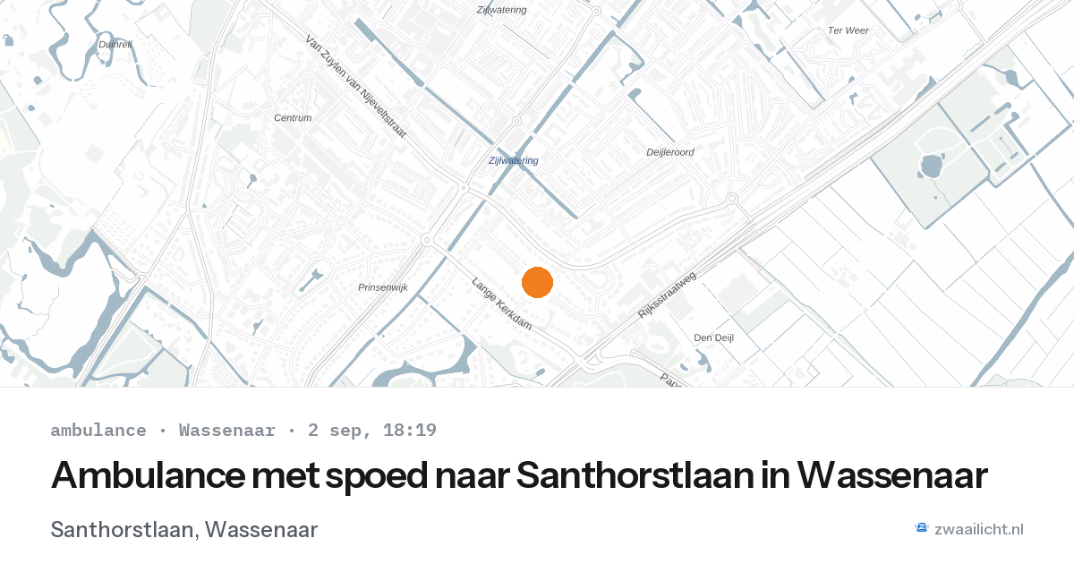 Ambulance met spoed naar Santhorstlaan in Wassenaar — 2 sep 2026
