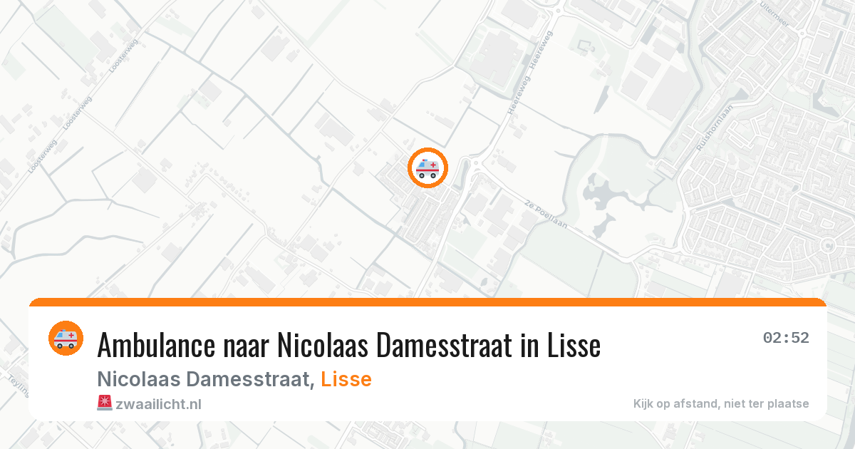 Ambulance naar Nicolaas Damesstraat in Lisse — 24 jul 2026
