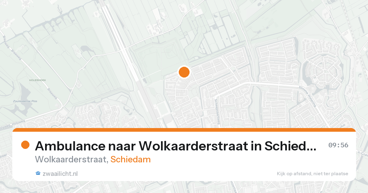 Ambulance naar Wolkaarderstraat in Schiedam — 18 aug 2026
