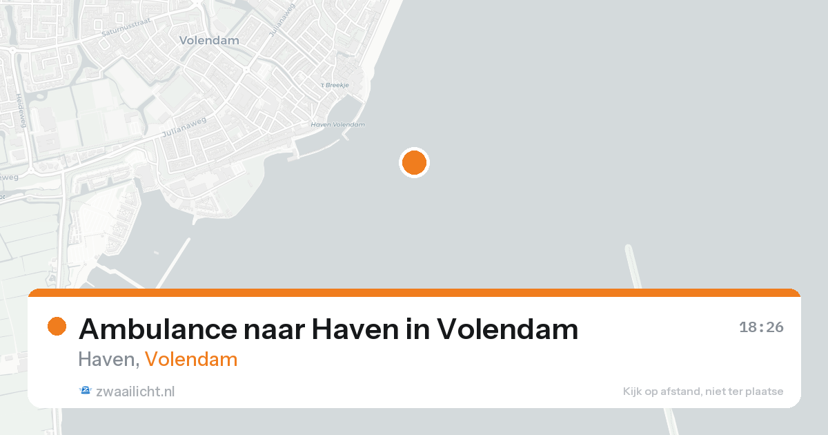 Ambulance naar Haven in Volendam — 29 mei 2026