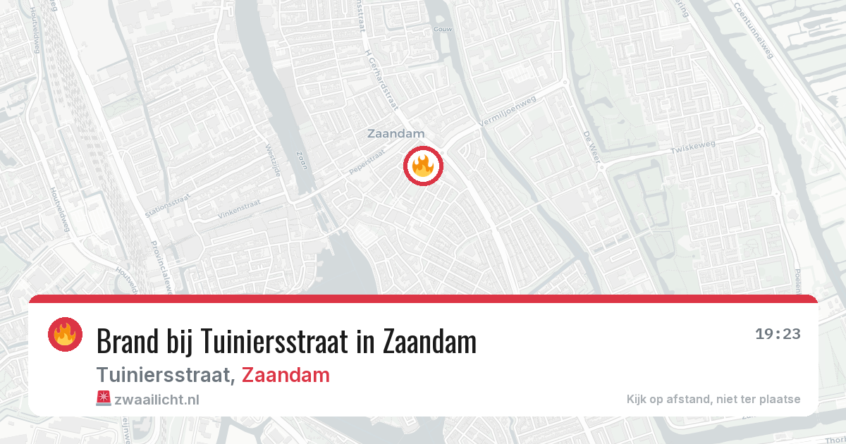 Brand bij Tuiniersstraat in Zaandam — 24 jun 2026
