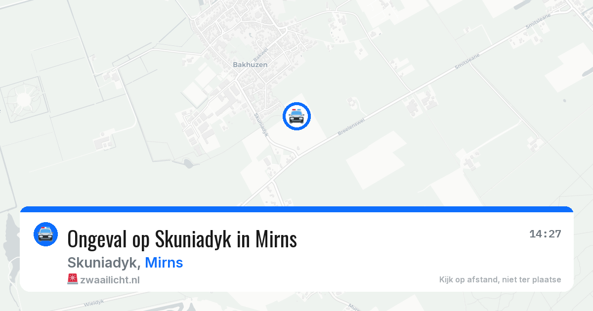 Ongeval op Skuniadyk in Mirns — 24 jul 2026