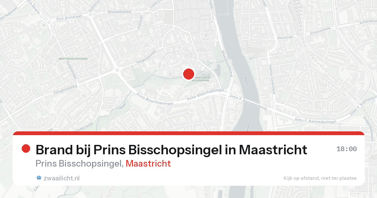 Brand bij Prins Bisschopsingel in Maastricht — 24 aug 2026