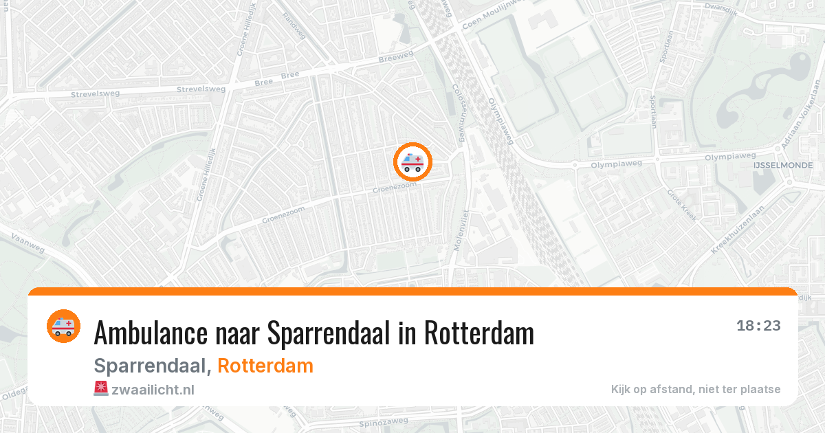 Ambulance naar Sparrendaal in Rotterdam — 13 aug 2026