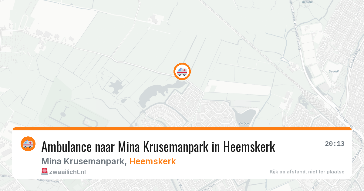 Ambulance naar Mina Krusemanpark in Heemskerk — 12 aug 2026